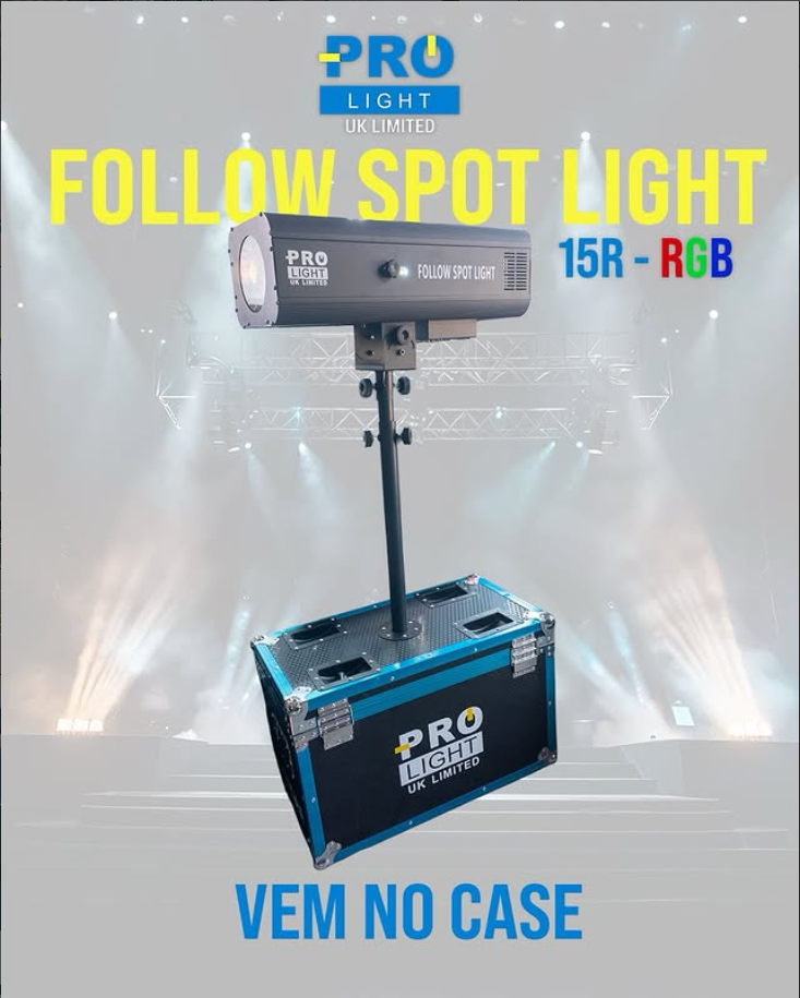 Canhão Seguidor Follow Spot 15R RGB